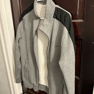 Calvin Klein Grey and Black Collared Zip Up